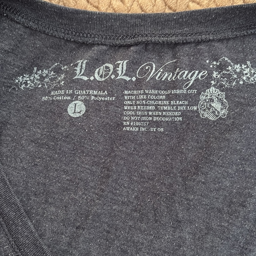 L.O.L. Vintage blue Graphic Short Sleeve T-Shirt - Picture 2 of 6